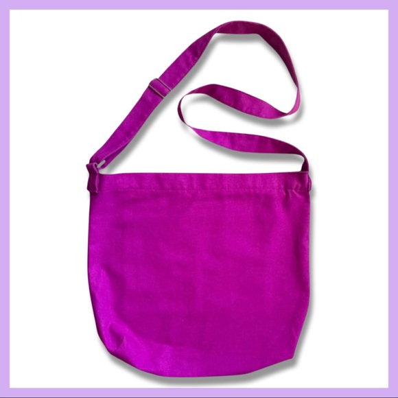 Bags Large Magenta Canvas Crossbody Tote Poshmark
